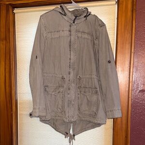 Levi's tan gray Hooded Jacket